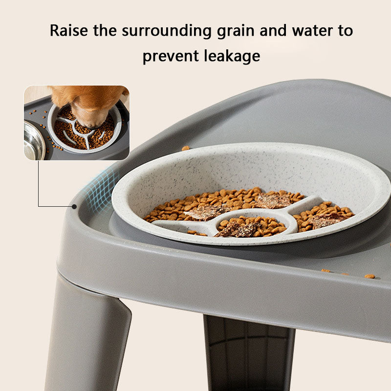 Folding Elevated Double Bowl Style Dog Bowl For Pet canrusupet