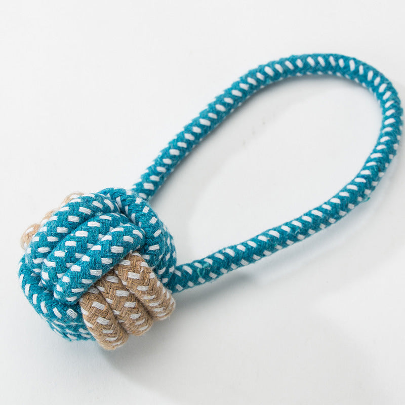 Teeth Grinding Knot Style Ball Style Dog Toys canrusupet