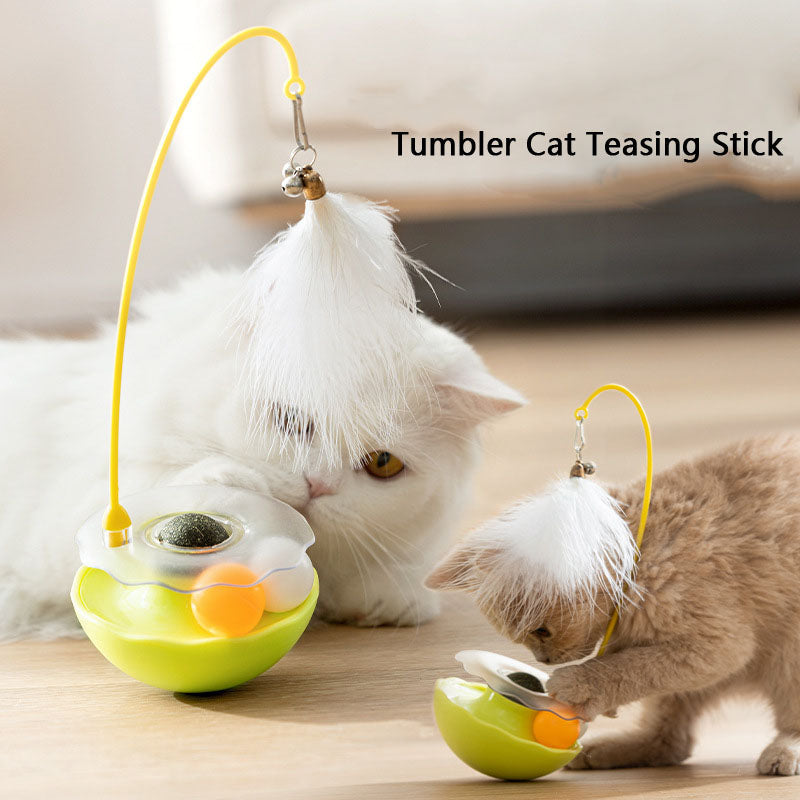 Interactive Catnip Toys With Feather, Bell & Mint Ball canrusupet