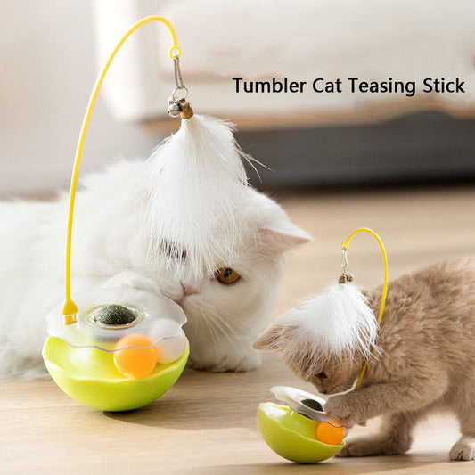 Interactive Catnip Toys With Feather, Bell & Mint Ball canrusupet