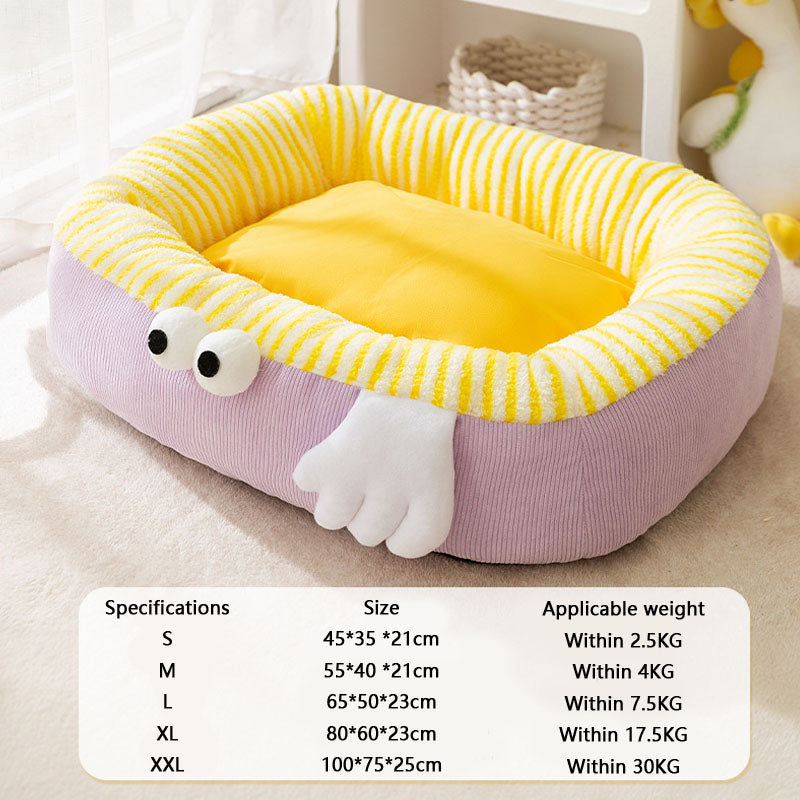 Big Eyed Cute Pattern Dog Kennel For Small And Medium Dogs canrusupet