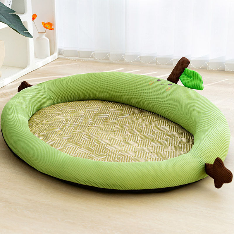 Cool Feeling Fruit Shape Backrest Type Cat Bed For Cats Dogs canrusupet