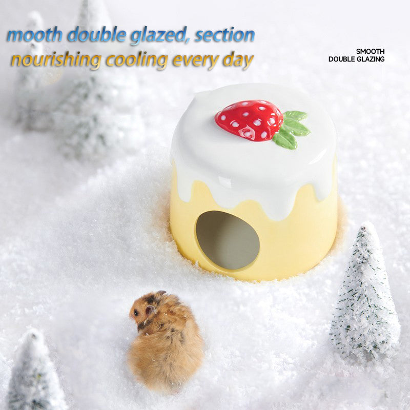 Hamster Pudding Ceramic Nest - canrusupet