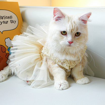 Dog Or Cat Clothes Lace Tulle Skirt - canrusupet