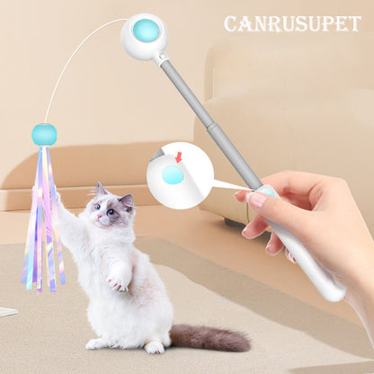 Interactive Cat Toy Cat Stick Toy for Kitten Playing Teaser Wand Toy Pet Cats Supplies - canrusupet