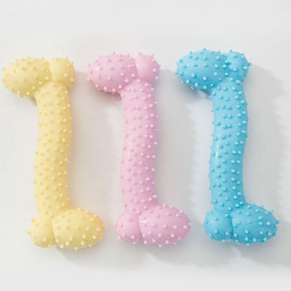 Durable Small Dog Chew Toys - Rubber Teething Bone Dog Toys canrusupet