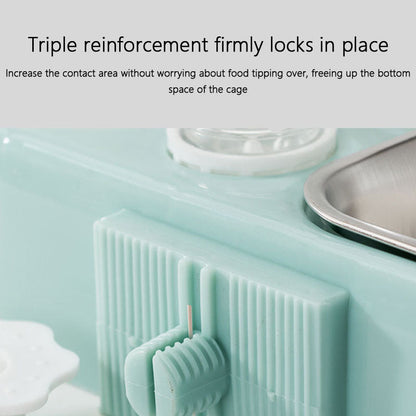 Stainless Dog Bowl & Cat Water Bowl Cage-Mounted 2-in-1 canrusupet