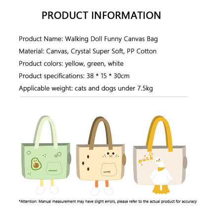 Breathable Pet Carrier Bag For Dogs & Cats Summer Canvas Bag canrusupet