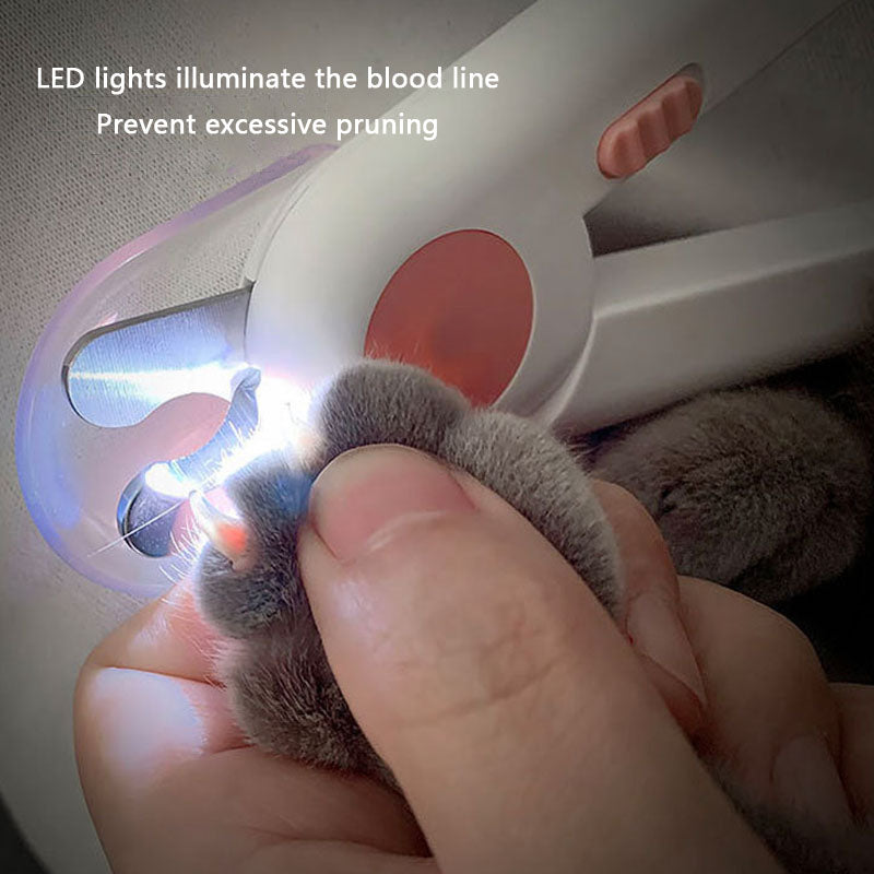 Round Head LED Lamp Nail Clippers For Cat And Dog Universal canrusupet