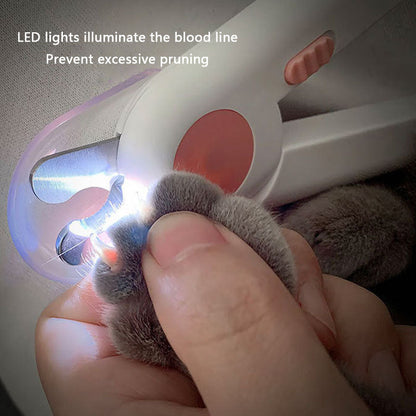 Round Head LED Lamp Nail Clippers For Cat And Dog Universal canrusupet