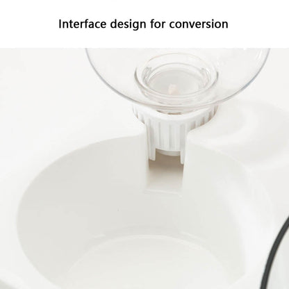 Double Bowl Style Dog Bowl Water Fountain Integrated Type canrusupet