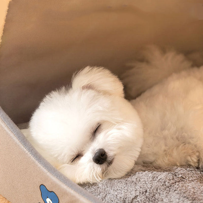 Little Bear Style Semi-closed Mongolian Yurts Dog Kennel canrusupet