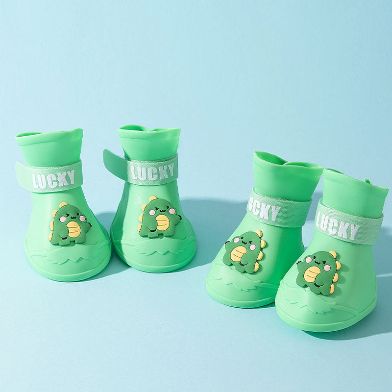 Silicone Material Dog Shoes Rain Boots To Large Dogs canrusupet
