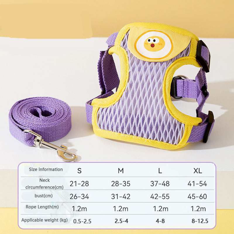 Cartoon Style Vest Style Dog Chain For Dogs Cats canrusupet