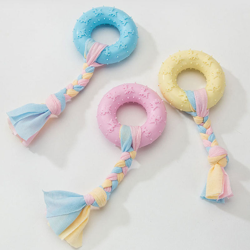 Durable Small Dog Chew Toys - Rubber Teething Bone Dog Toys canrusupet