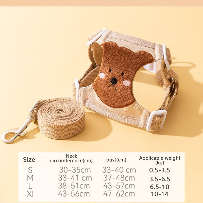 Cartoon Style Vest Style Dog Chain For Dogs Cats canrusupet