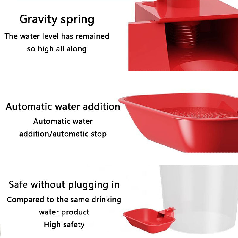Automatic  Drinking Fountain For Cats Chickens Ducks canrusupet