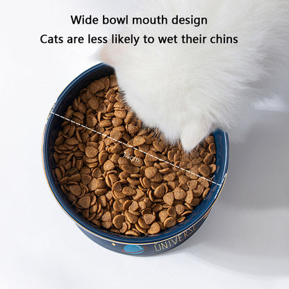 Starry Sky Ceramic Dog Bowl - Pet Feeding & Water Bowl canrusupet