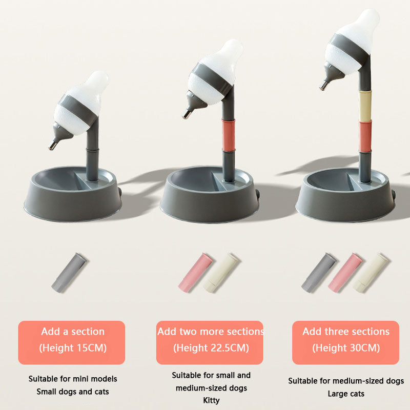 Adjustable Dog Bowl & Water Fountain - Anti-Tip Feeder For Pets canrusupet