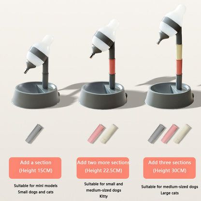 Adjustable Dog Bowl & Water Fountain - Anti-Tip Feeder For Pets canrusupet