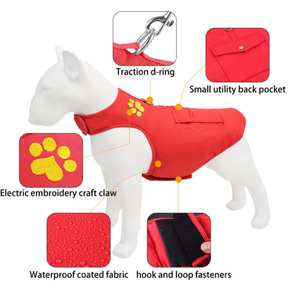 Warm Padded Coat For Dogs - canrusupet