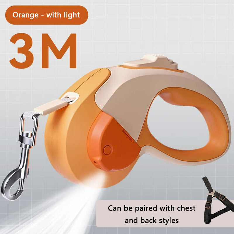 Automatic Retractable And Luminous Dog Chain canrusupet