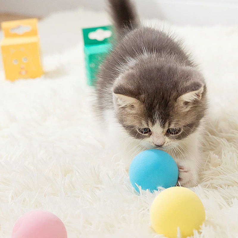 Catnip Toys Squeaky Ball For Cat - Chew-Resistant Kitten Toy canrusupet