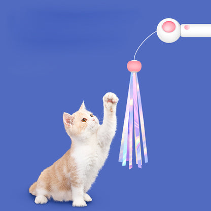 Interactive Cat Toy Cat Stick Toy for Kitten Playing Teaser Wand Toy Pet Cats Supplies - canrusupet