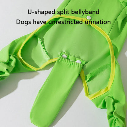 Dog Raincoat Waterproof 4-Legs Tail Protector For Small Dogs canrusupet