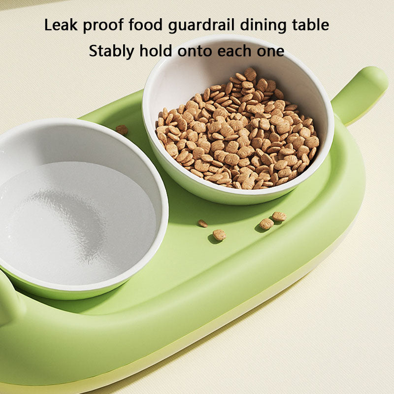 Elevated Ceramic Dog Bowl -  Anti-Tip & Neck Support Design canrusupet