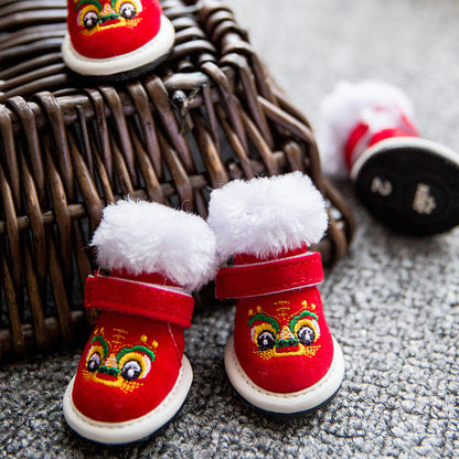 Dog Boots Winter Shoes For Small Dogs - Warm All-Season canrusupet