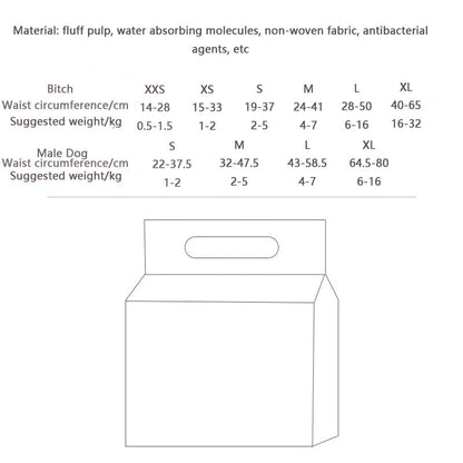 Male And Female Two Styles Disposable Dog Nappies canrusupet