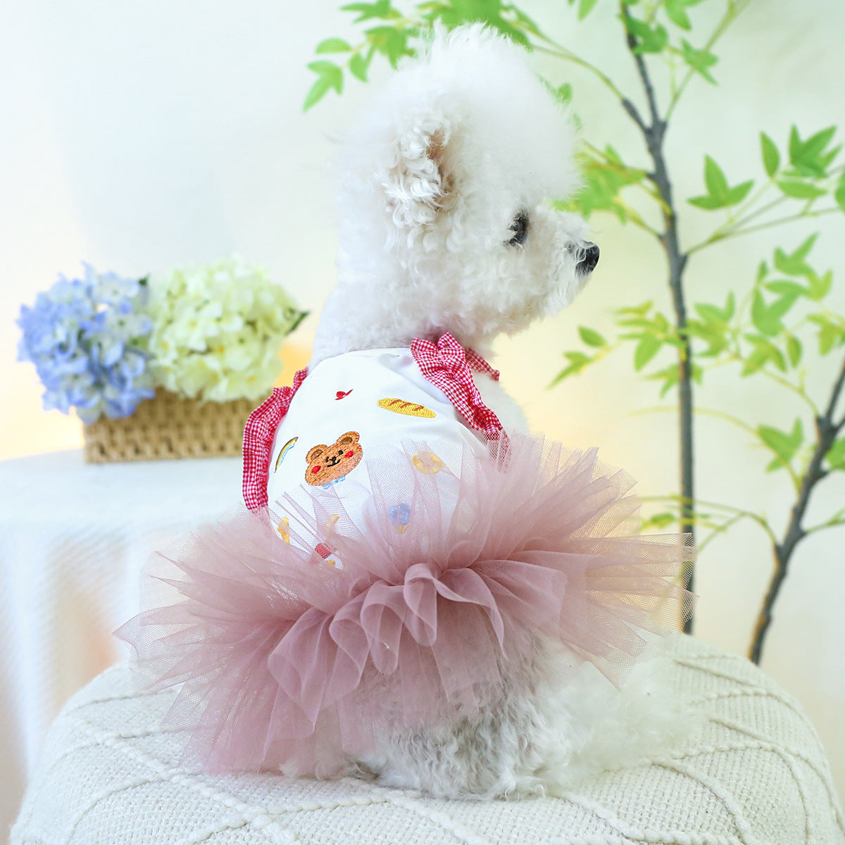 Dog or Cat Clothes Rainbow tulle dress - canrusupet