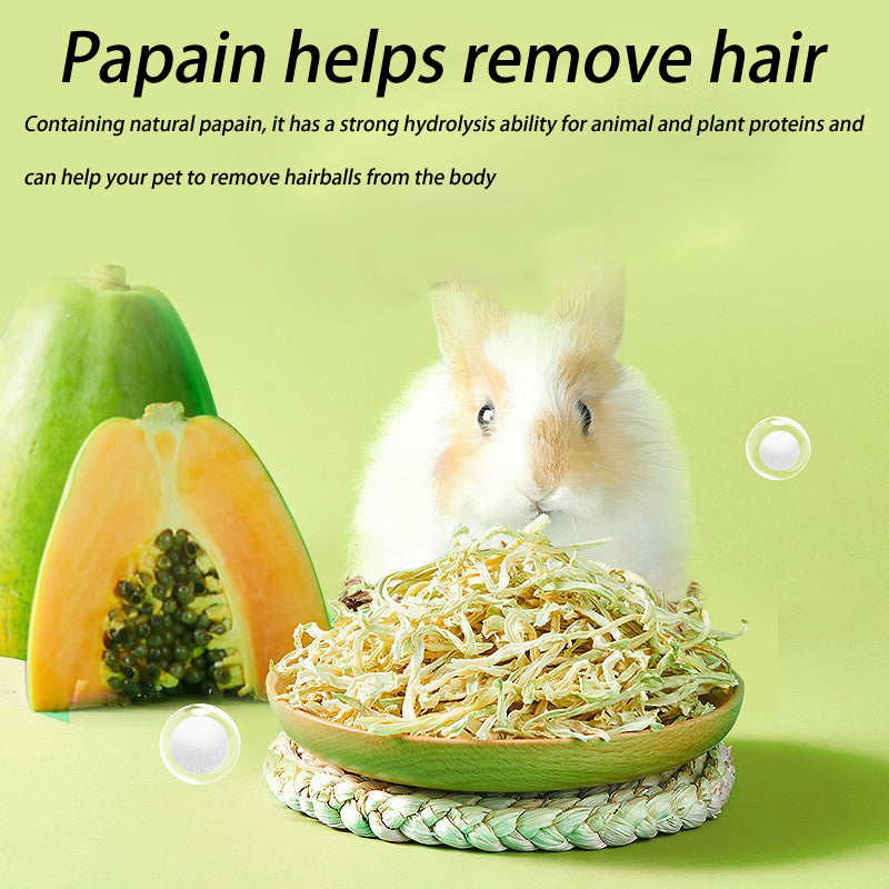 Rabbit Snack Natural Papaya Helps Remove Hairballs - canrusupet