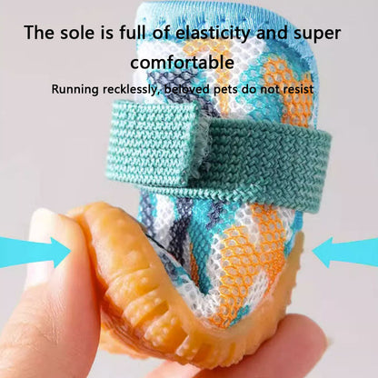 Non-Slip Dog Boots - All-Season Mesh For Small Breeds canrusupet