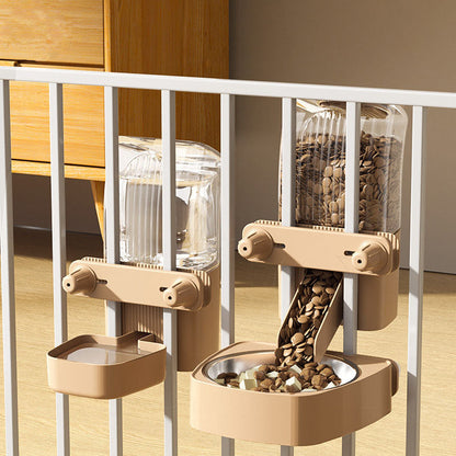 Adjustable Dog/Cat Water Fountain Bowl - Hanging Feeder canrusupet