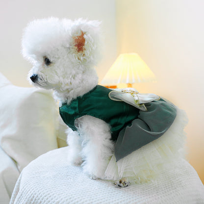 Dog Or Cat Clothes Lady Bow Princess Dress - canrusupet