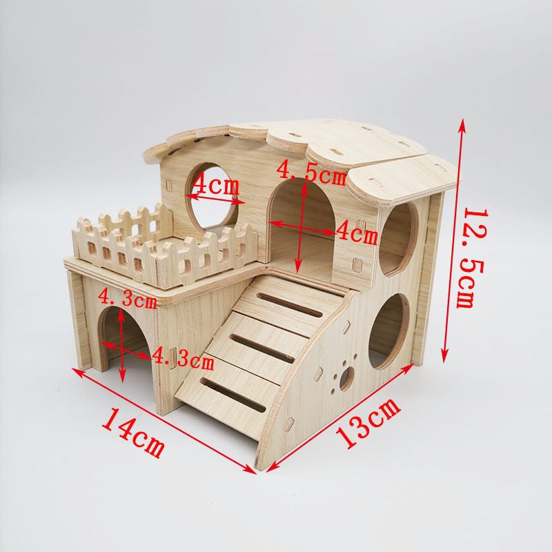 Hamster Solid Wood Little House - canrusupet