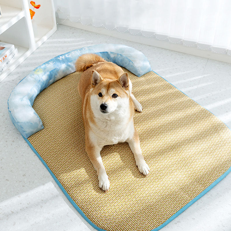 Summer Sleeping Mat Neck Guard Sofa Style Dog Kennel canrusupet