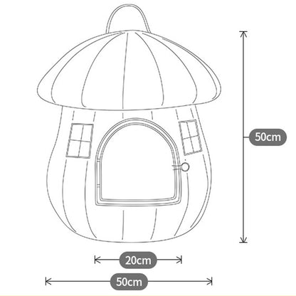 Multi-purpose Pet Nest Rattan Nest Mushroom House Cat Cage - canrusupet