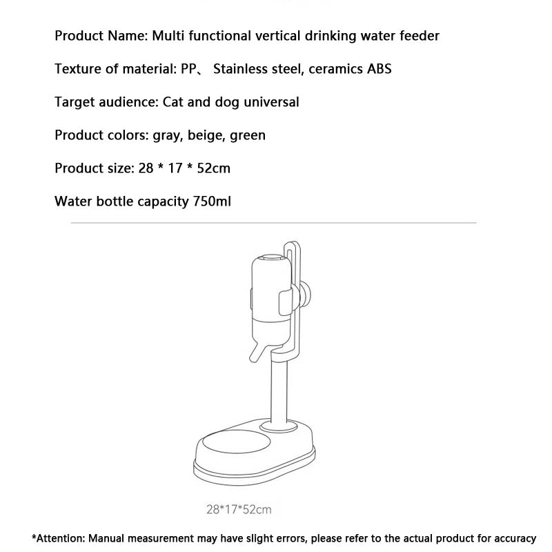 Removable Dog Bowl Water Fountain Integrated Type canrusupet