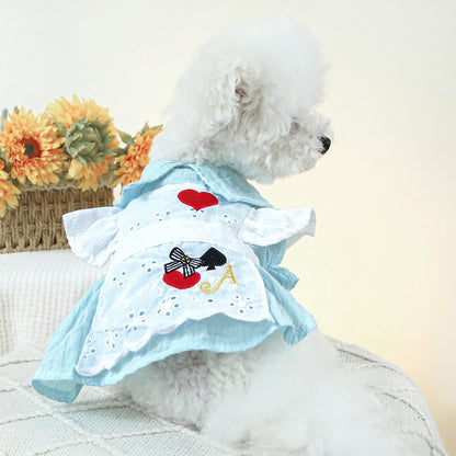 Dog Or Cat Clothes Doll Neck Dress - canrusupet