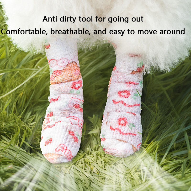 Disposable Dog Bandage Paw Wraps | Anti-Dirt Fit Outdoor Use canrusupet