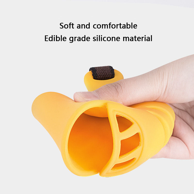 Duckbill Style Silicone Rubber Dog Muzzle For Small Dog canrusupet