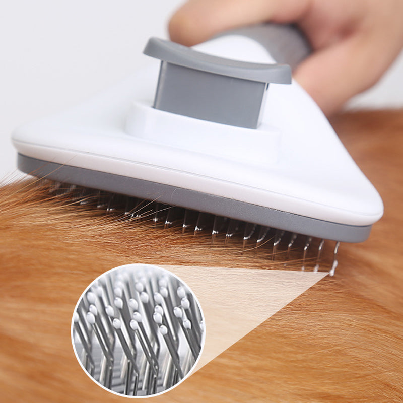 Pet Dog Brush Cat Comb Self Cleaning Pet Hair Remover Brush For Dogs Cats Grooming Tools Pets Dematting Comb Dogs Accessories - canrusupet