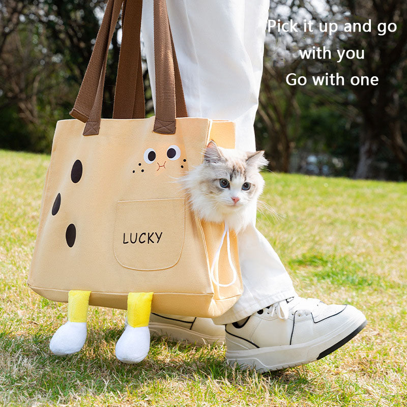Breathable Pet Carrier Bag For Dogs & Cats Summer Canvas Bag canrusupet