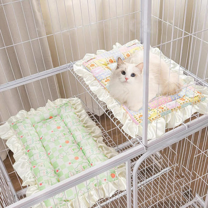 AB Side Dual-use Style Small Floral Pattern Dog Kennel canrusupet
