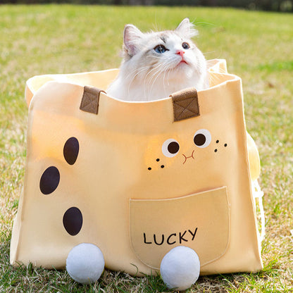 Breathable Pet Carrier Bag For Dogs & Cats Summer Canvas Bag canrusupet