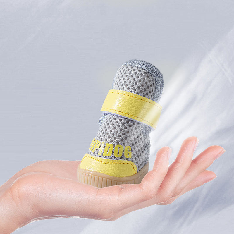 Cow Tendon Sole Mesh Breathable Dog Shoes For Small Dogs canrusupet