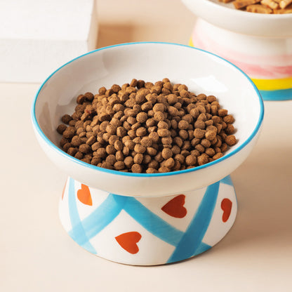 Ceramic Cat Bowl Pet Food Bowl Pet Feeding Bowl Suitable For Cats and Small Dogs - canrusupet